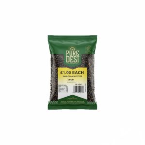 WHOLE BLACK PEPPER – 15 X 75g – PM £1.00