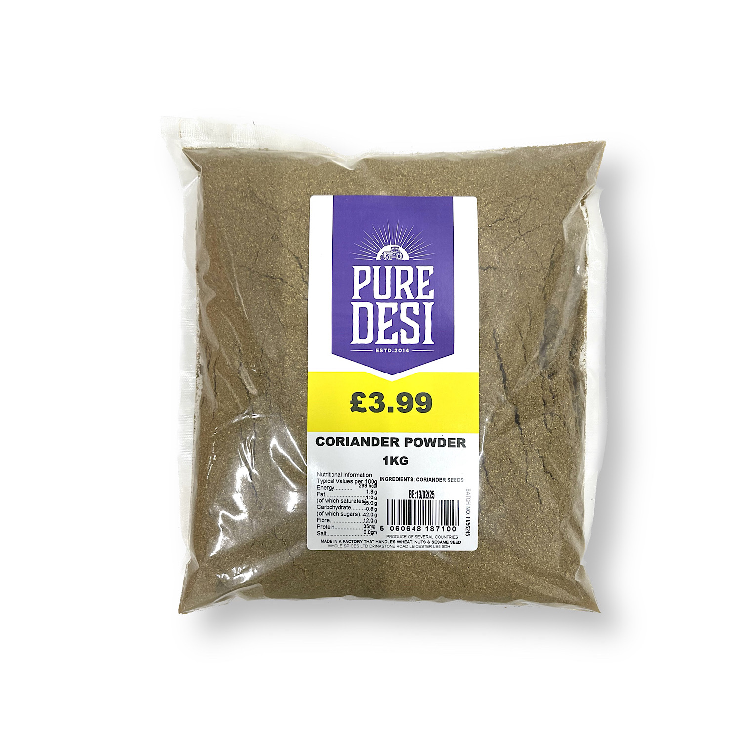 CORIANDER POWDER 10 X 1000 3.99 Wholespices